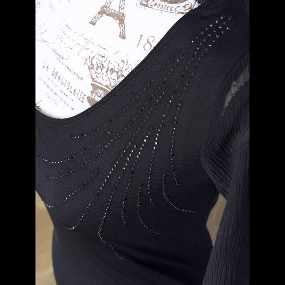 Elegant VERSUS by GIANNI VERSACE Sz S Black One Shoulder Cocktail Mini Dress - Picture 3 of 9